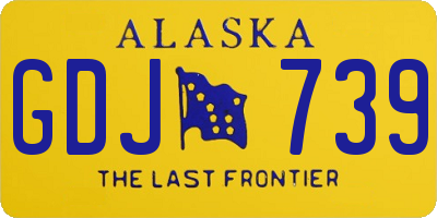 AK license plate GDJ739