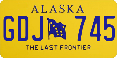 AK license plate GDJ745