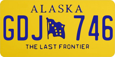 AK license plate GDJ746