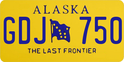 AK license plate GDJ750