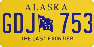 AK license plate GDJ753