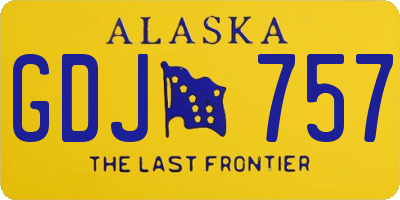 AK license plate GDJ757