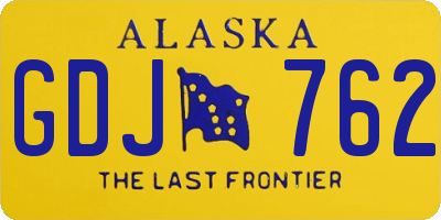 AK license plate GDJ762