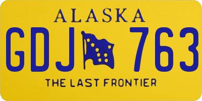 AK license plate GDJ763