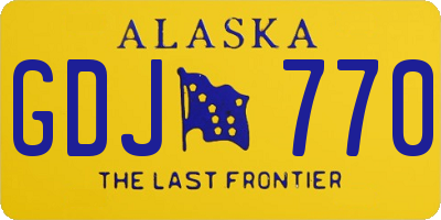 AK license plate GDJ770