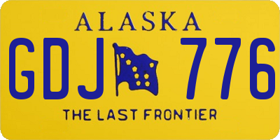 AK license plate GDJ776