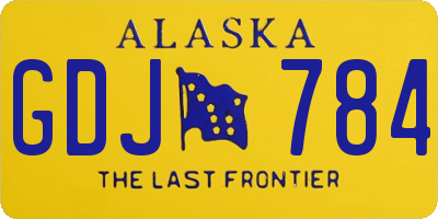 AK license plate GDJ784