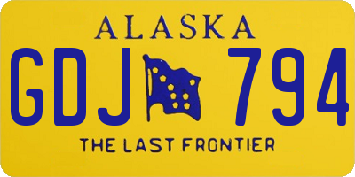 AK license plate GDJ794
