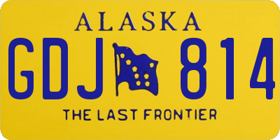 AK license plate GDJ814