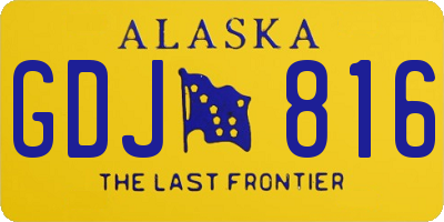 AK license plate GDJ816