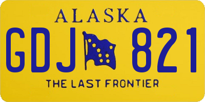 AK license plate GDJ821