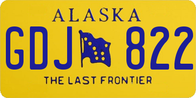 AK license plate GDJ822