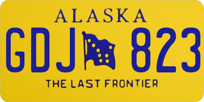 AK license plate GDJ823