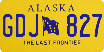 AK license plate GDJ827