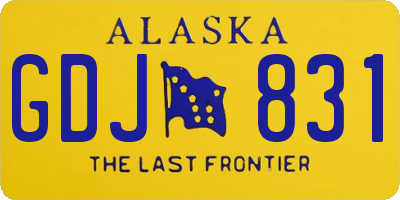 AK license plate GDJ831