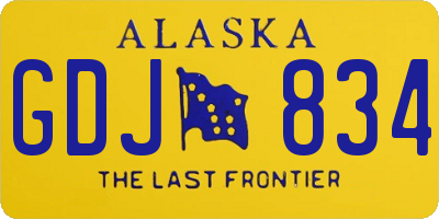AK license plate GDJ834