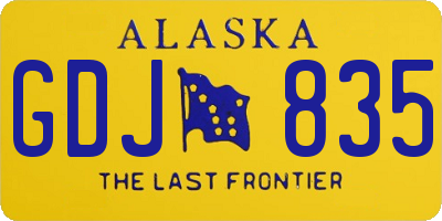 AK license plate GDJ835