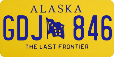 AK license plate GDJ846