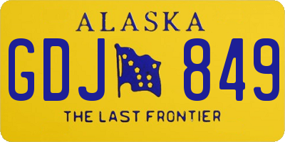 AK license plate GDJ849