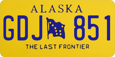 AK license plate GDJ851