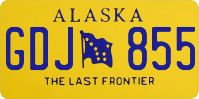 AK license plate GDJ855