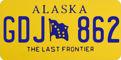 AK license plate GDJ862