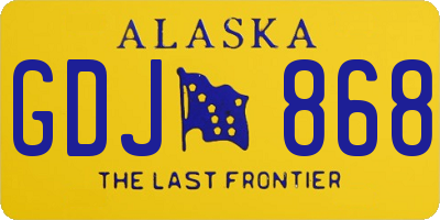AK license plate GDJ868