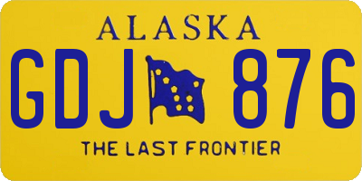 AK license plate GDJ876
