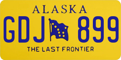AK license plate GDJ899