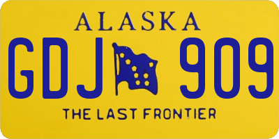 AK license plate GDJ909