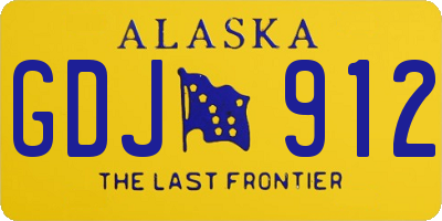 AK license plate GDJ912