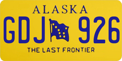 AK license plate GDJ926