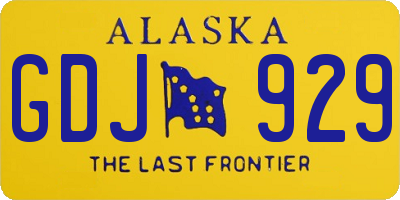 AK license plate GDJ929