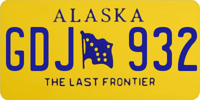 AK license plate GDJ932
