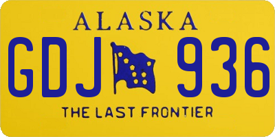 AK license plate GDJ936