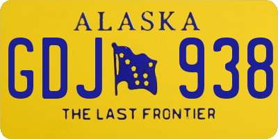 AK license plate GDJ938