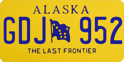 AK license plate GDJ952