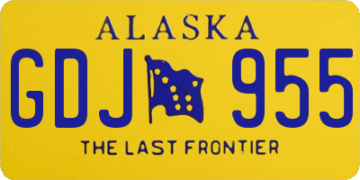 AK license plate GDJ955