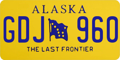 AK license plate GDJ960