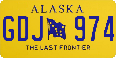 AK license plate GDJ974
