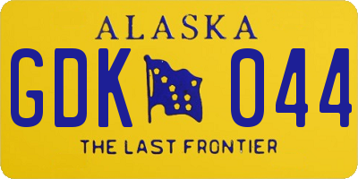 AK license plate GDK044