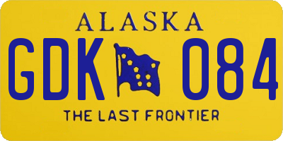 AK license plate GDK084