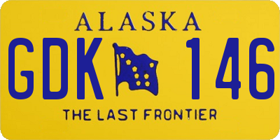 AK license plate GDK146