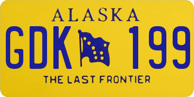 AK license plate GDK199