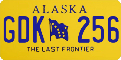 AK license plate GDK256