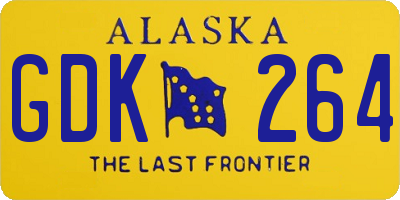 AK license plate GDK264