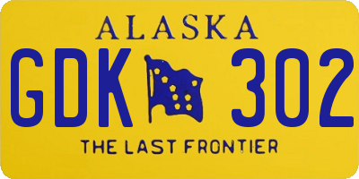 AK license plate GDK302
