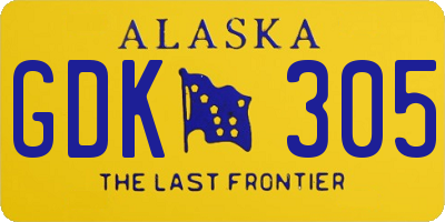 AK license plate GDK305