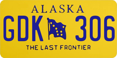 AK license plate GDK306
