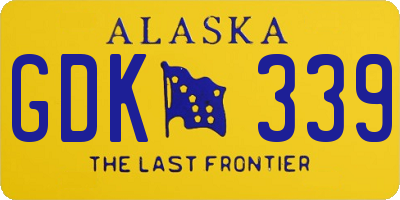 AK license plate GDK339